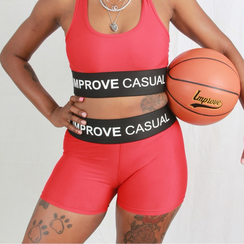 Red Improve Casual workout set